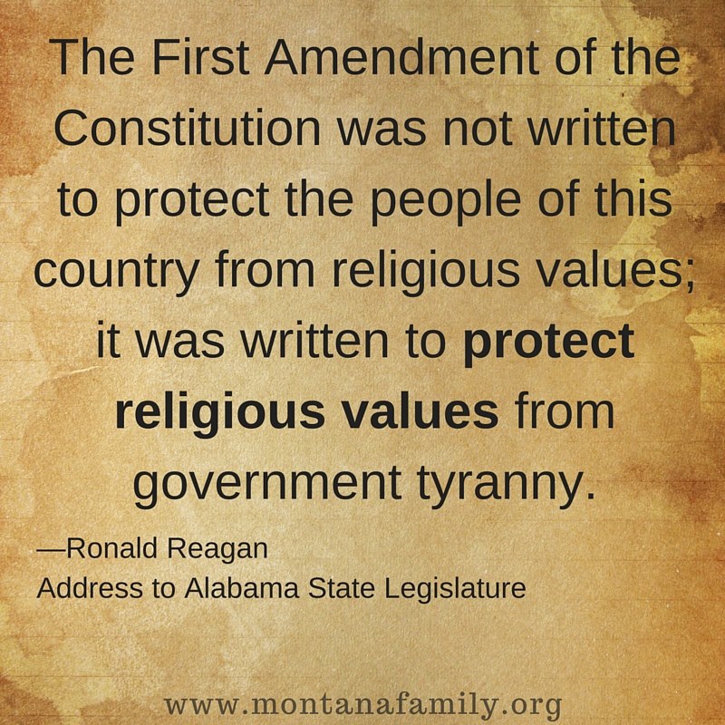 A Quote from ROnald Reagan about the First Amendment